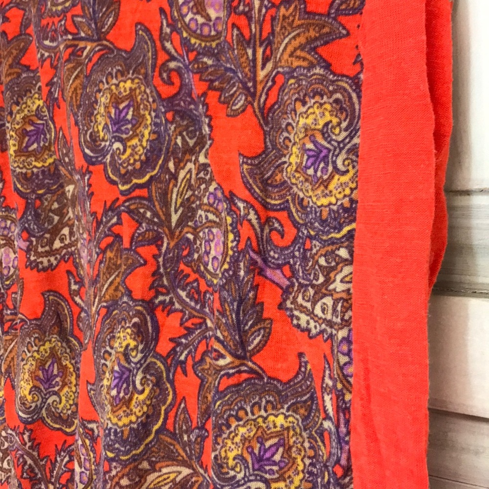 Talbots red and purple striped long sleeve top - Picture 2 of 4